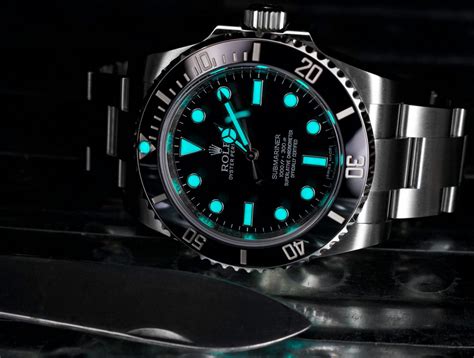 rolex submariner tritium lume|Rolex luminosa vs tritium.